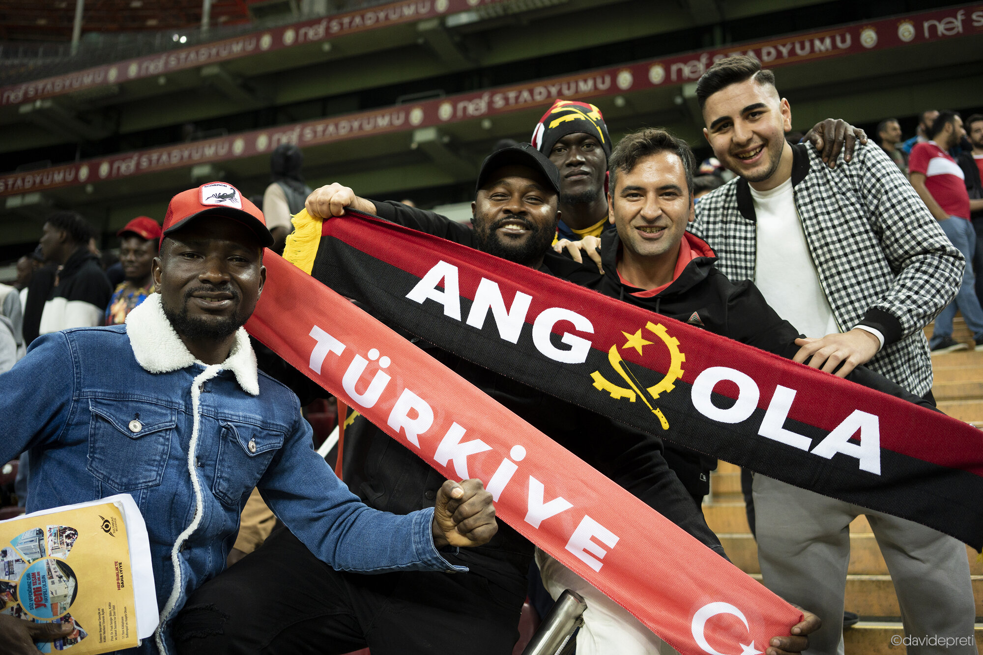 Istanbul, Turkey — October 9, 2022.

Turkish and Angolan supporters in the stands during the Amputee Football World Cup final.
