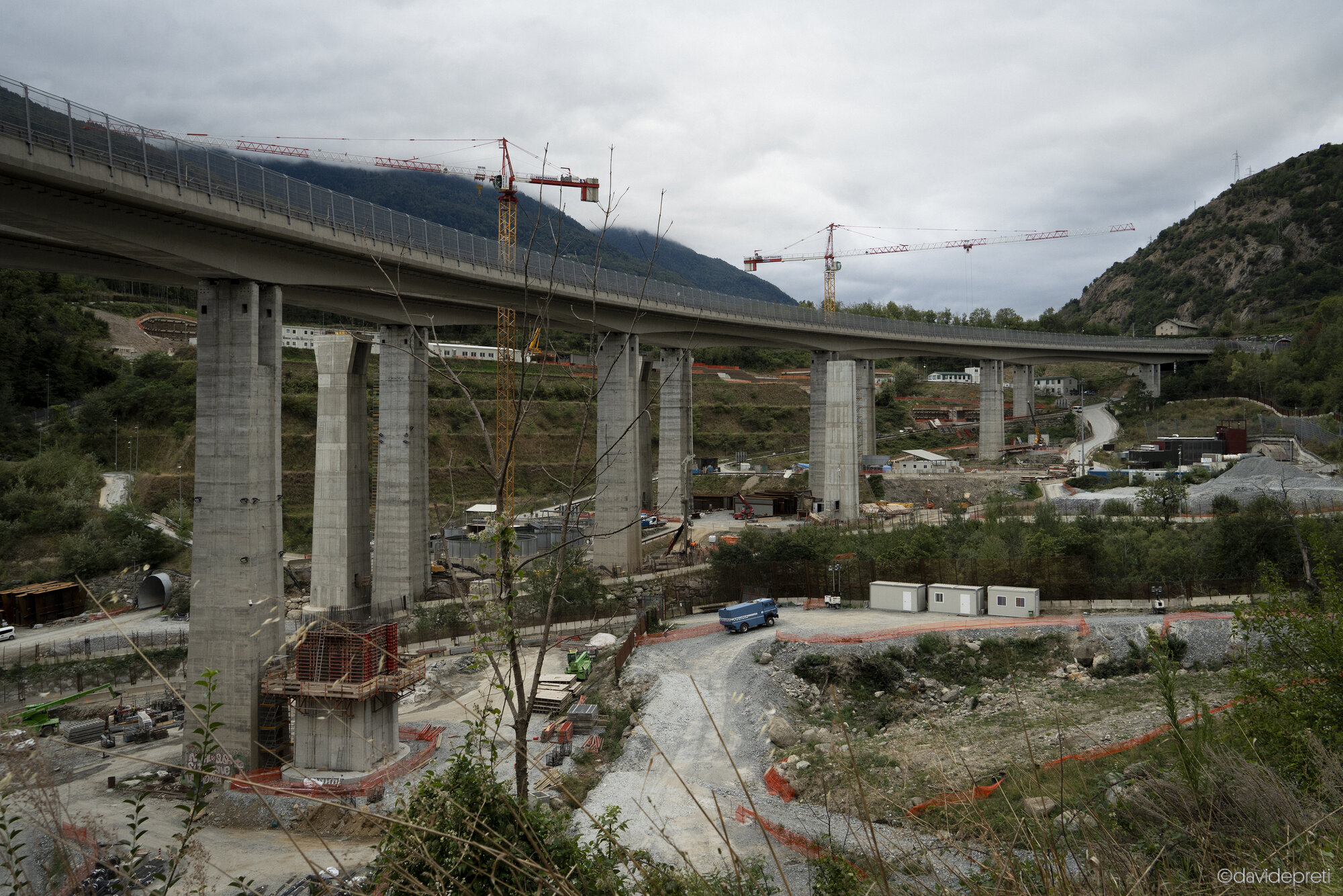 Val di Susa, Italy — September 17, 2024.

A view showing the construction site of the Lyon-Turin high-speed rail line (TAV) in the Susa Valley.
