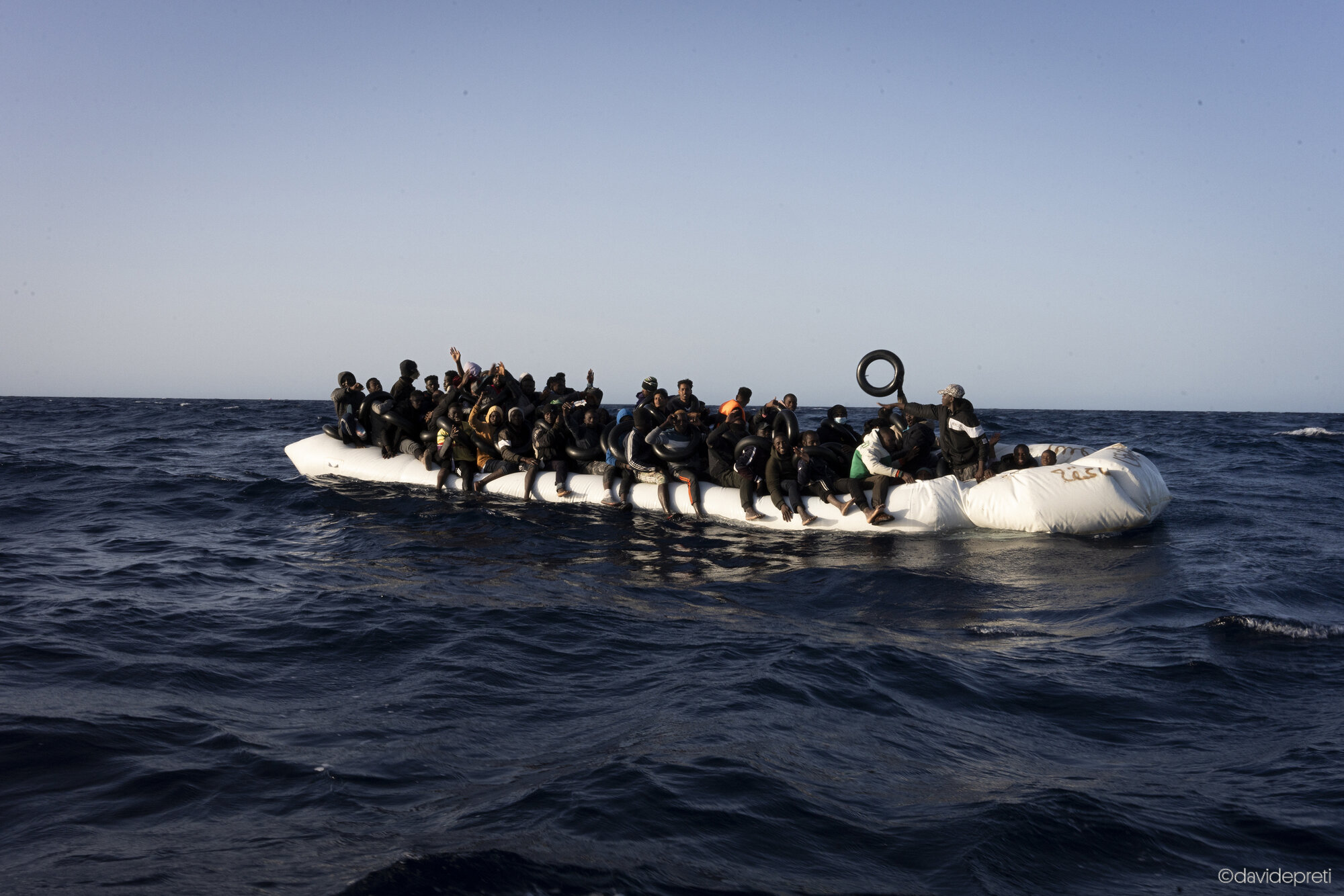 Central Mediterranean Sea — May 3, 2024.

A boat in distress with nearly one hundred people on board.
