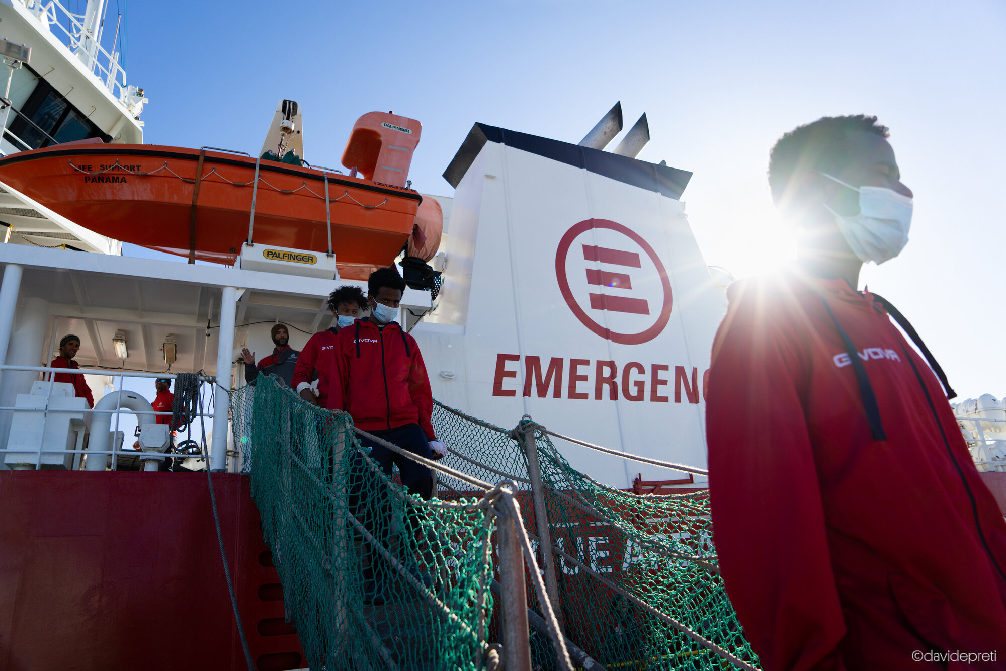 Central Mediterranean Sea — March 28, 2023.

The 161 castaways disembark in Ortona.

